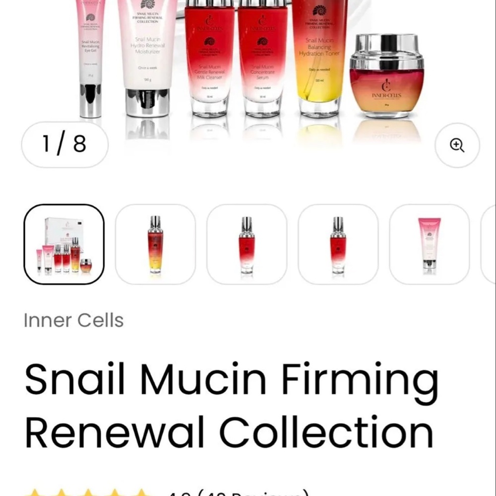 Snail Mucin Firming Renewal collection